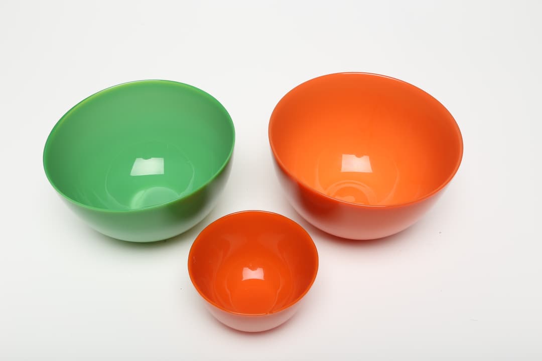 SVEN PALMQVIST. SKÅLAR, 3 st, glas, Orrefors "Colora".