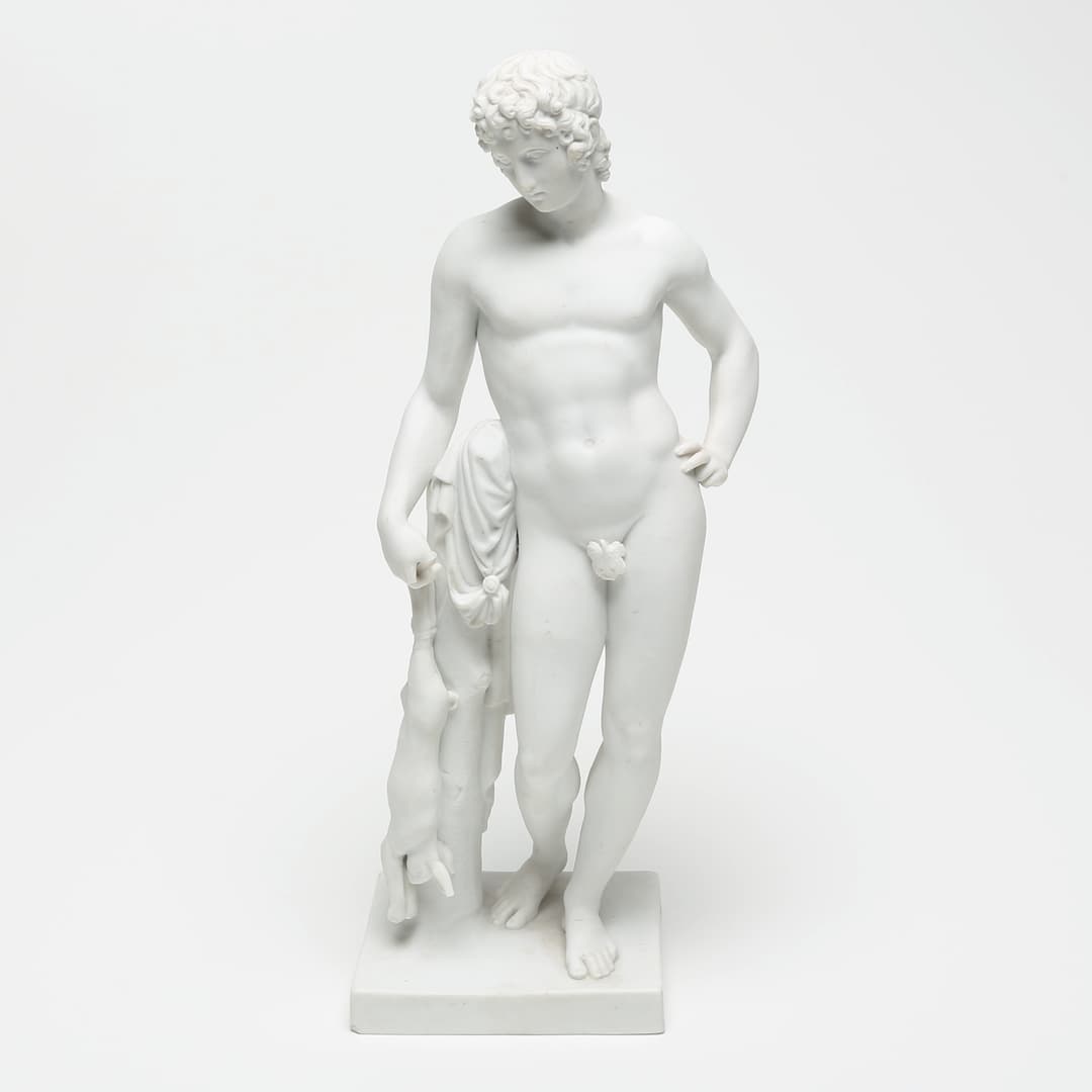 SKULPTUR, parian, Kunglig Dansk, 1800-tal.