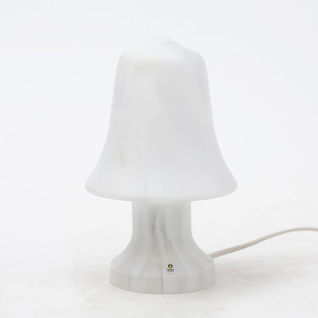 BORDSLAMPA, glas, Pukeberg.