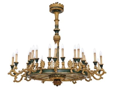 Großer Biedermeier Reifenluster