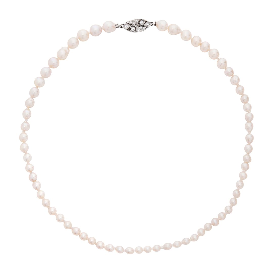 No Reserve | Pearl and Platinum Necklace