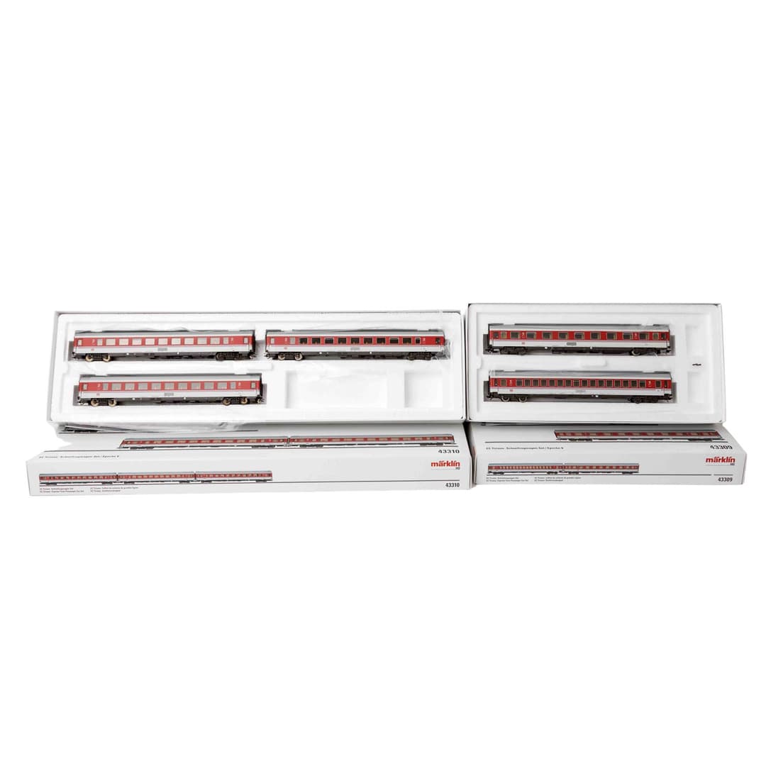 MÄRKLIN zwei Schnellwagen-Sets 'EC Tiziano', Spur H0