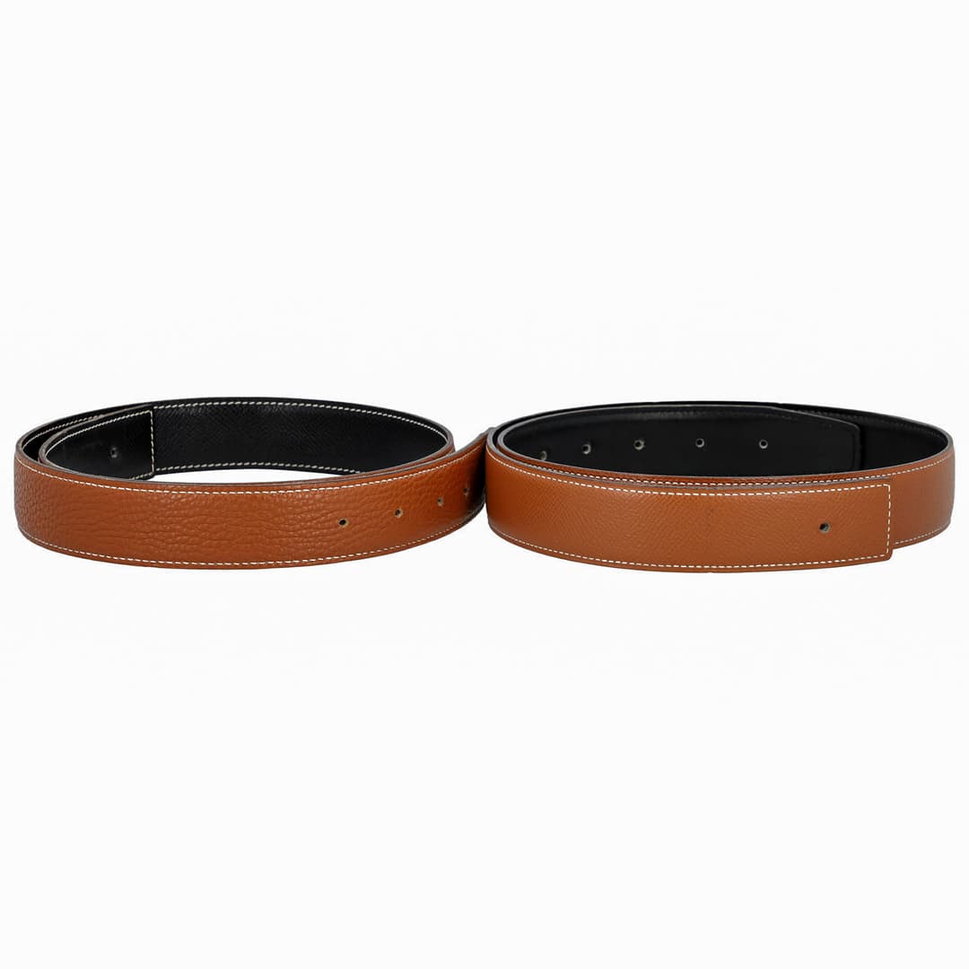 HERMÈS VINTAGE Set Gürtelriemen, Länge 80 cm.