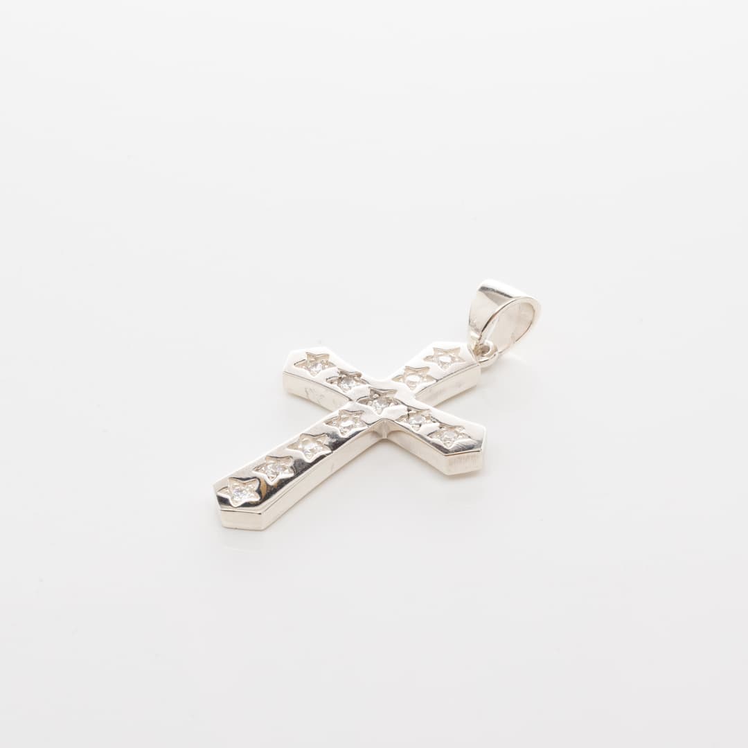 HÄNGE, Kors, Sterlingsilver, Cubic zirkoner.