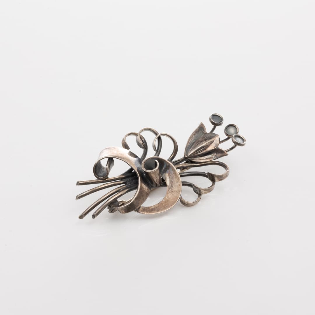 BROSCH, Silver, Kaplans.