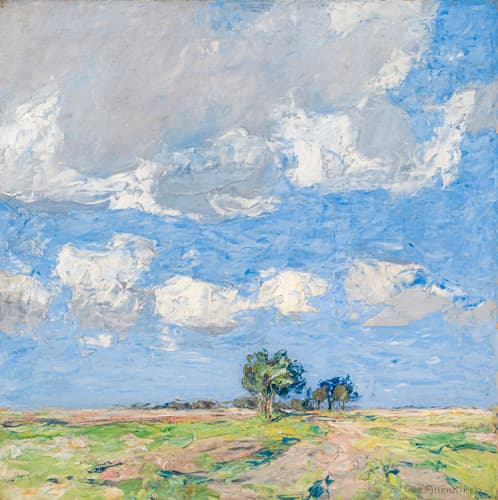 032 Otto Altenkirch "Feldweg Eula (Blauer Sommertag)". 1923.
