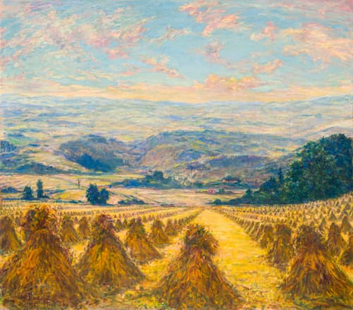 065 Arthur Rudolph, Mittelgebirgslandschaft (Hirschberger Tal?). 1944.