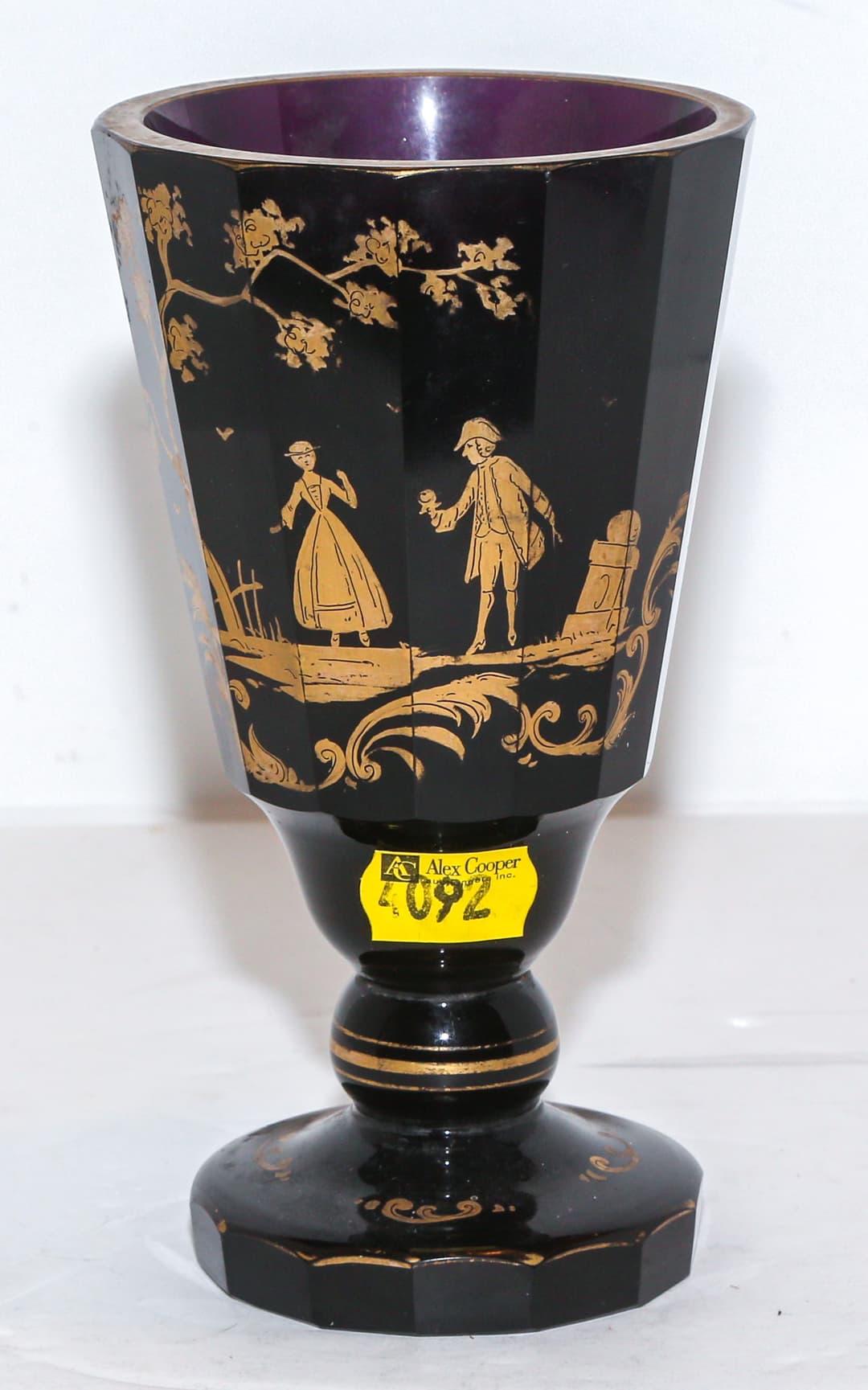 A Victorian Amethyst Glass Goblet