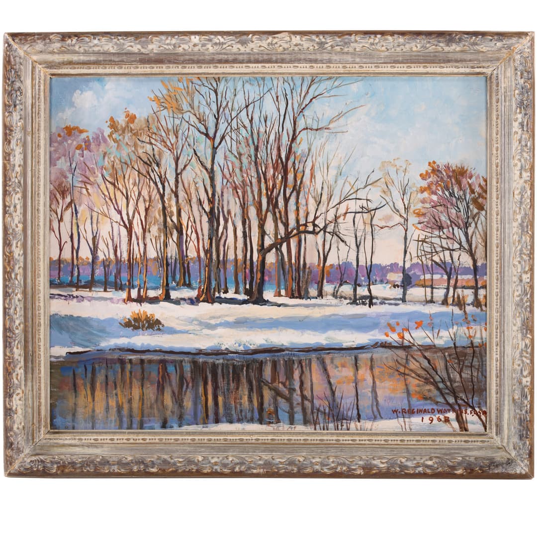 William Reginald Watkins. Winter Landscape, oil