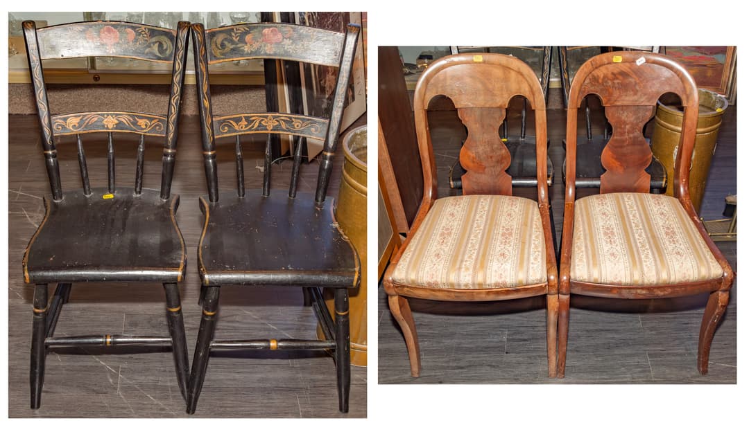Two Pairs of Side Chairs