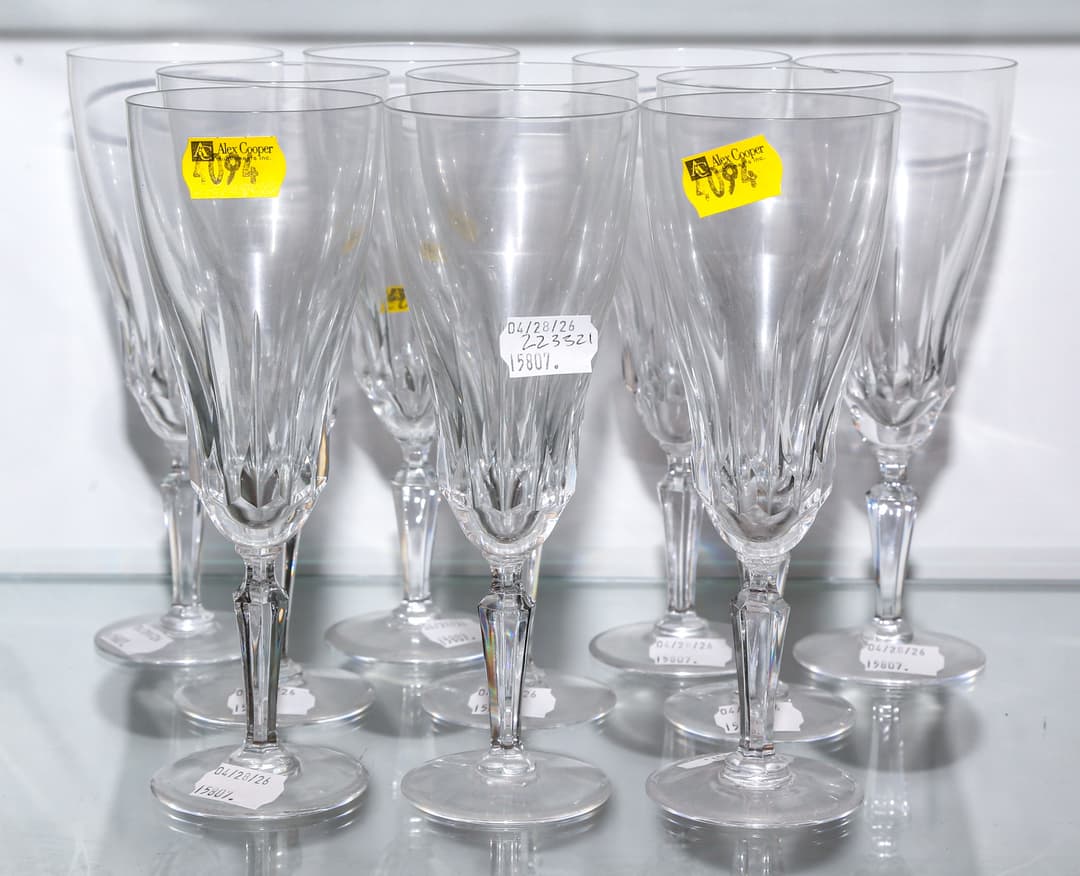 Ten Val St. Lambert Champagne Glasses