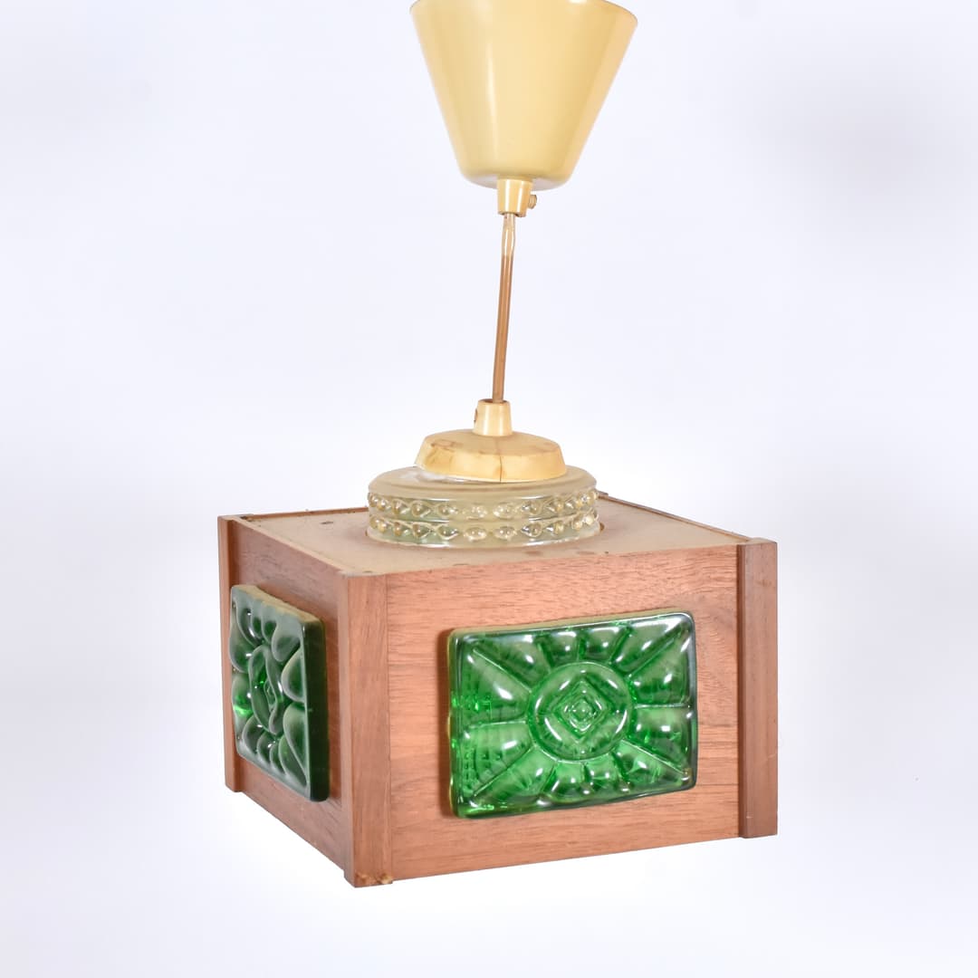 TAKLAMAPA, teak/glas, 1970-tal.