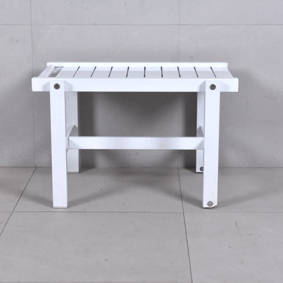 ELSA STACKELBERG. serveringsvagn, vitlackerad aluminium, Fri Form.