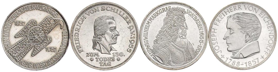 Münzen der Bundesrepublik Deutschland, Gedenkmünzen, 5 Deutsche Mark