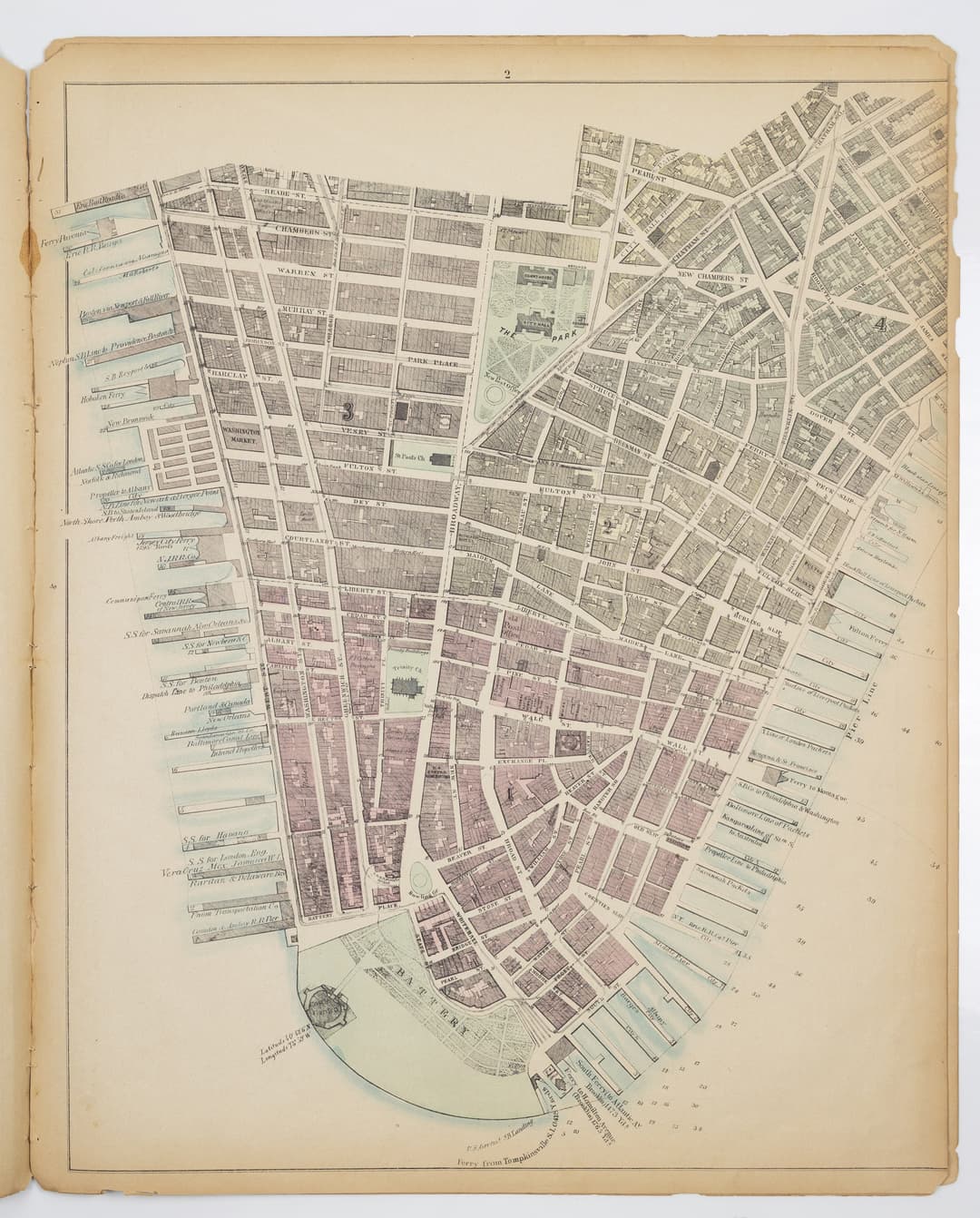 Dripp's Plan of New York City 1867