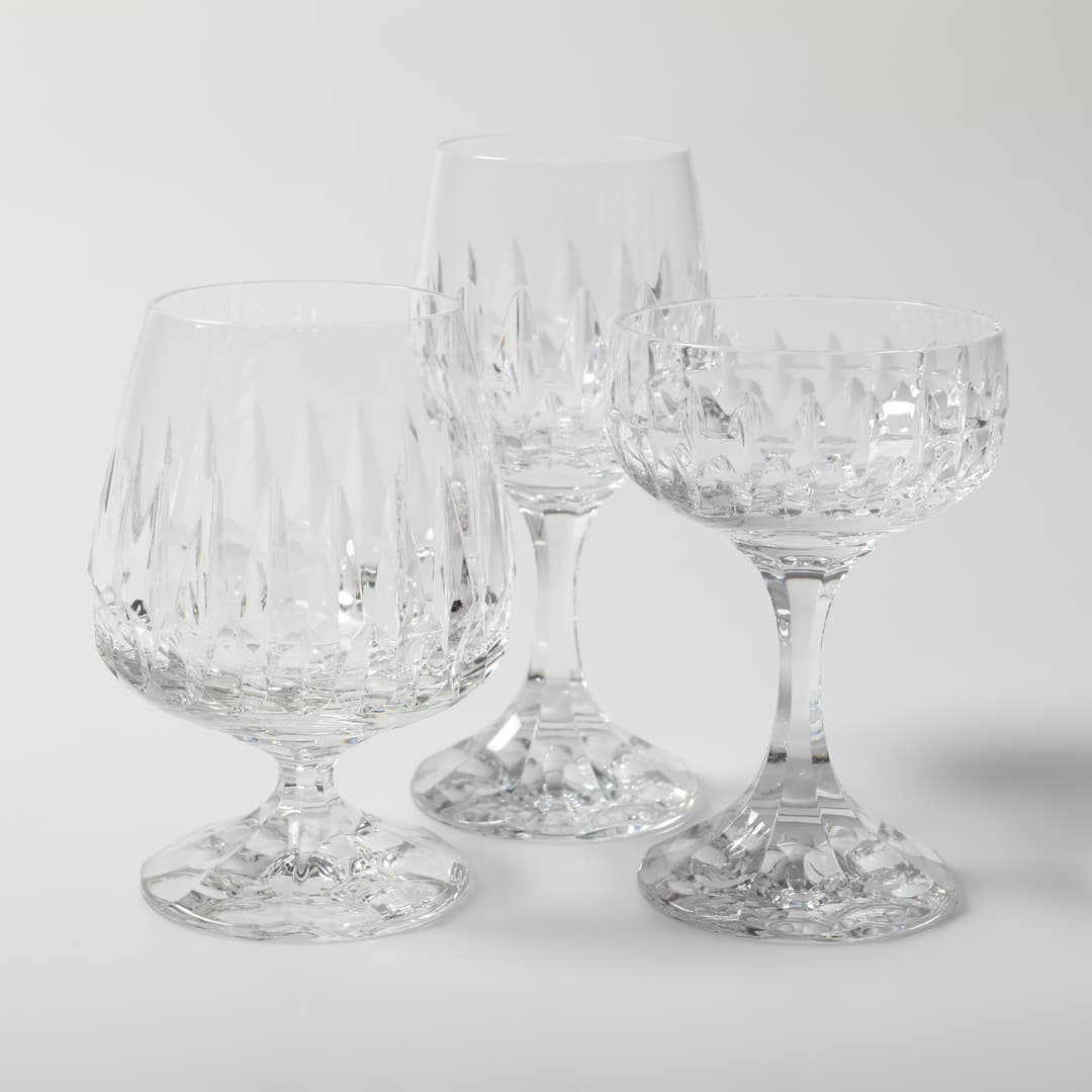 GLASSERVIS, 30 delar, kristall, 1900-tal.
