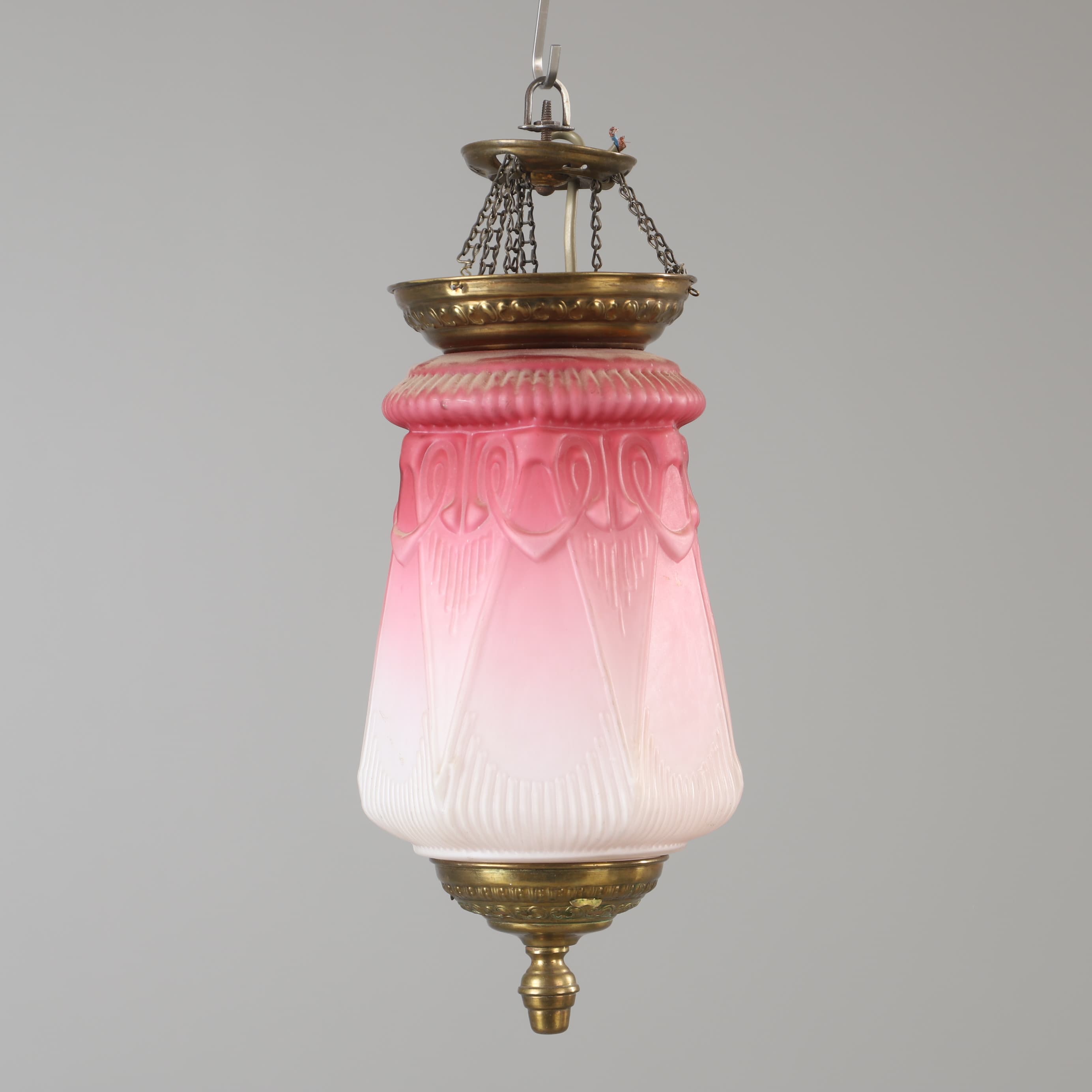MÅNSKENSAMPEL, mässing och glas, 1900-talets första hälft.