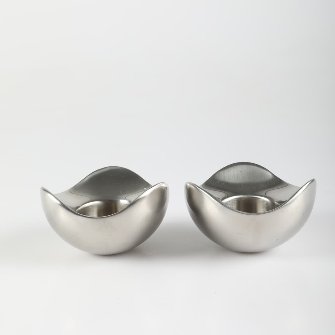 LJUSLYKTOR, 1 par, rostfritt, Georg Jensen, Danmark.
