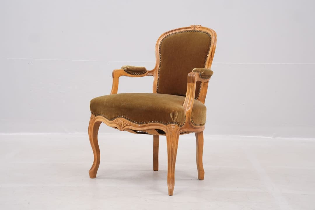 KARMFÅTÖLJ, rokokostil, 1900-tal