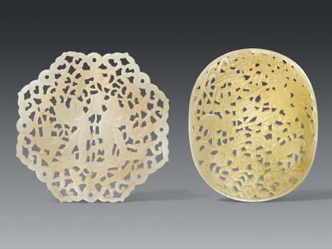 Two jade plaques. Qing dynasty (1644-1911)