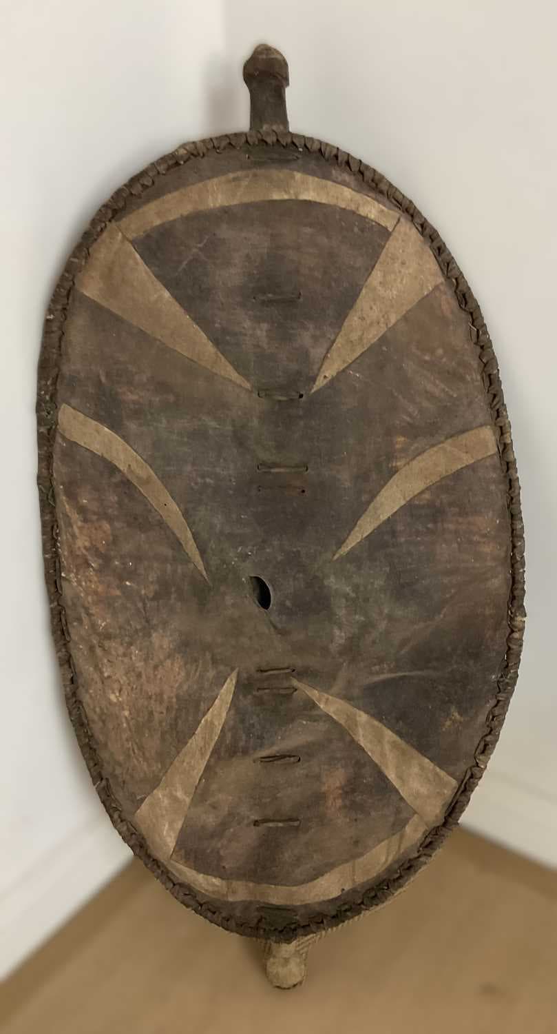 A (Lou) African Warrior animal hide shield