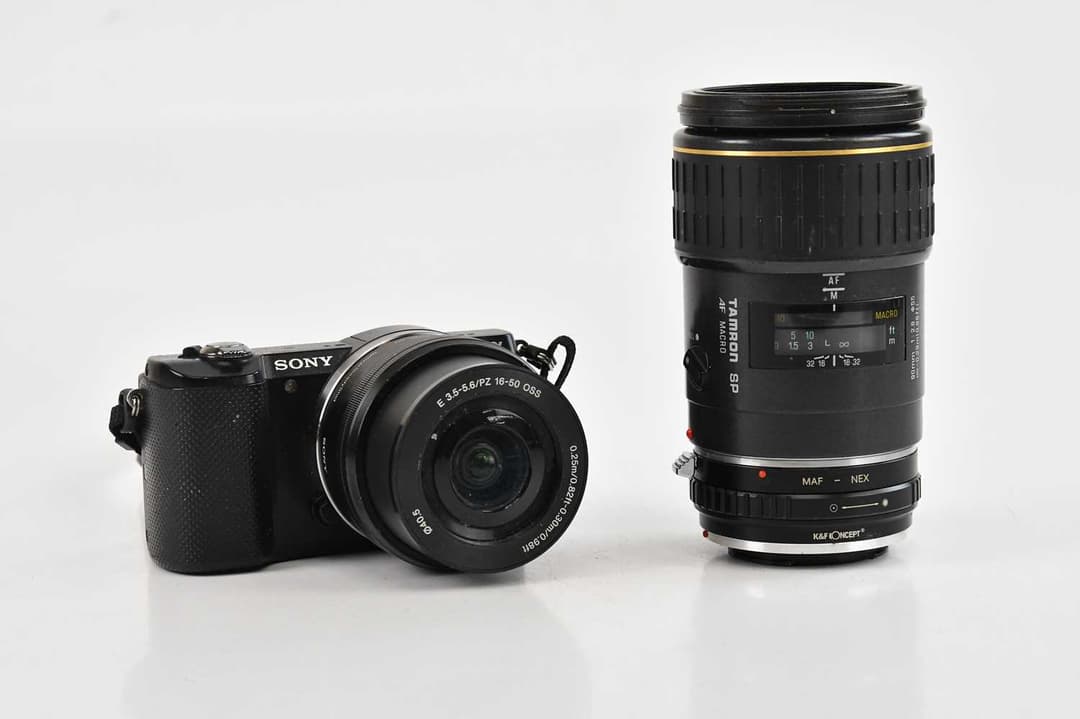 SONY; an A5000 mirrorless digital camera