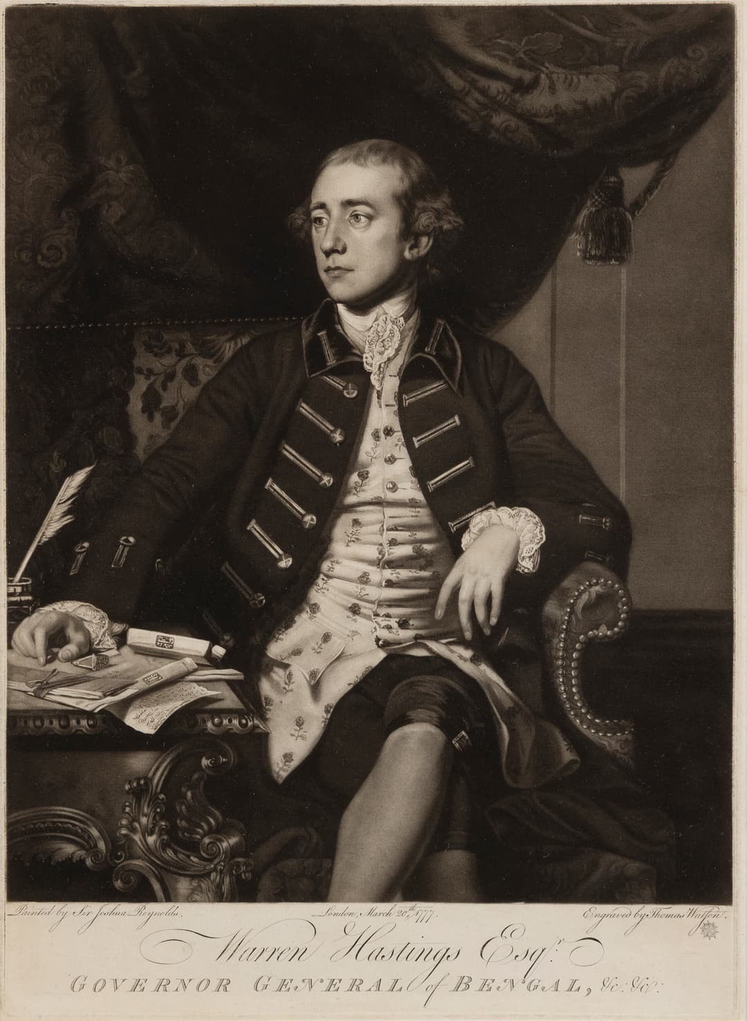 TWO PORTRAIT ENGRAVINGS OF NOTABLE BRITISH EMPIRE FIGURES IN INDIA