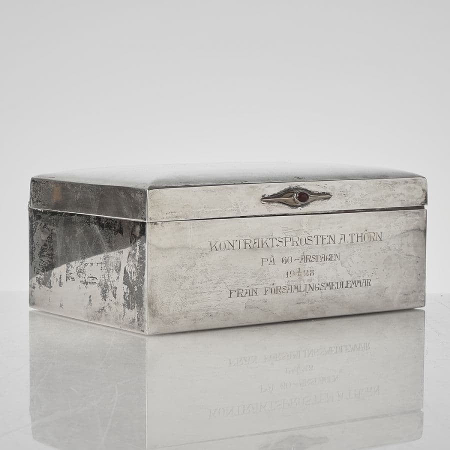 Cigarrlåda, silver