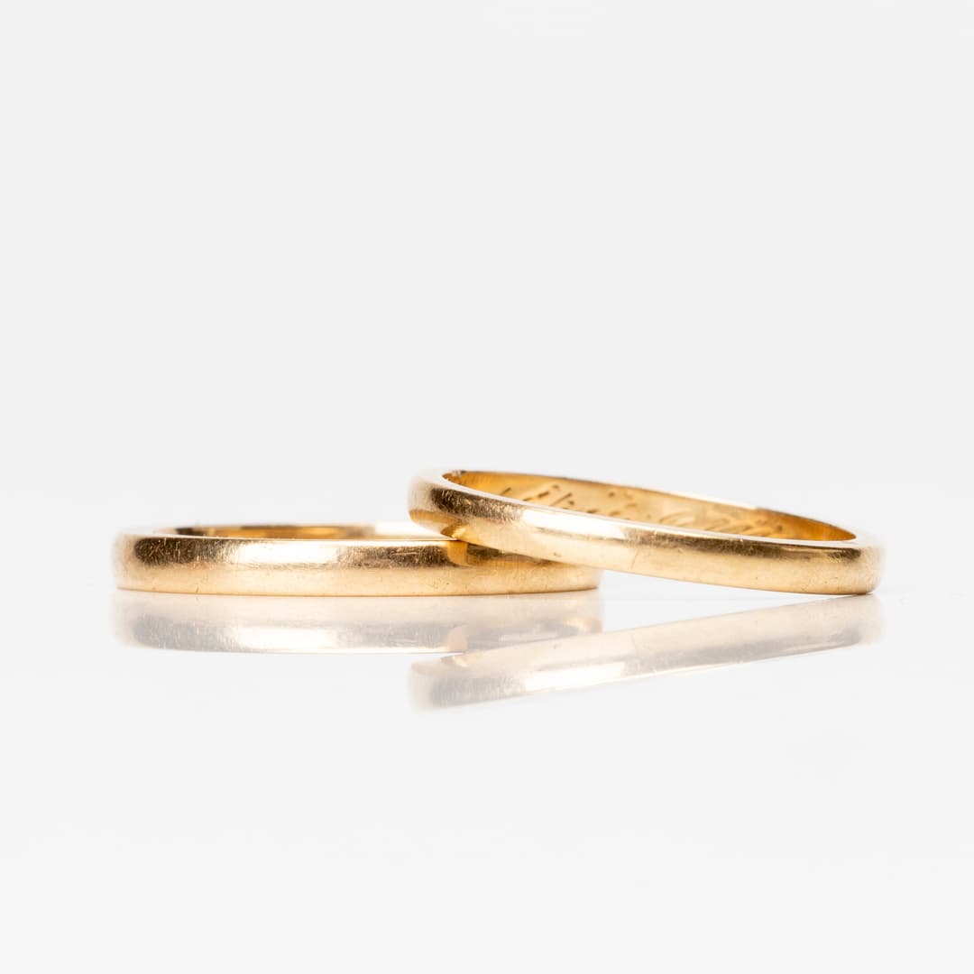 RINGAR, 2 st, 18K guld, bland annat Guldvaruhuset Aktiebolag, Stockholm