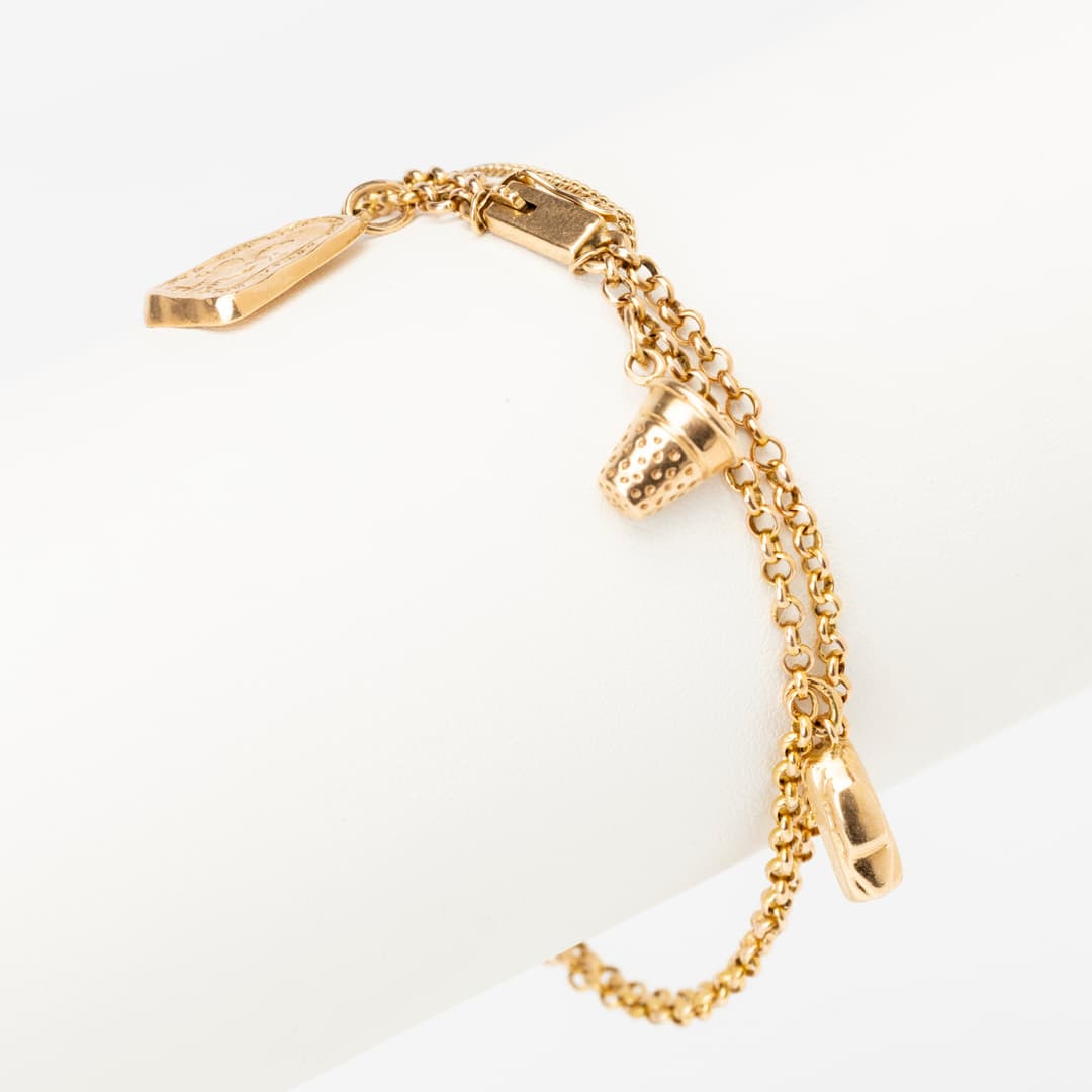 ARMBAND med BERLOCKER, guld, 18K, armbandet Ekström & Blohm Aktiebolag