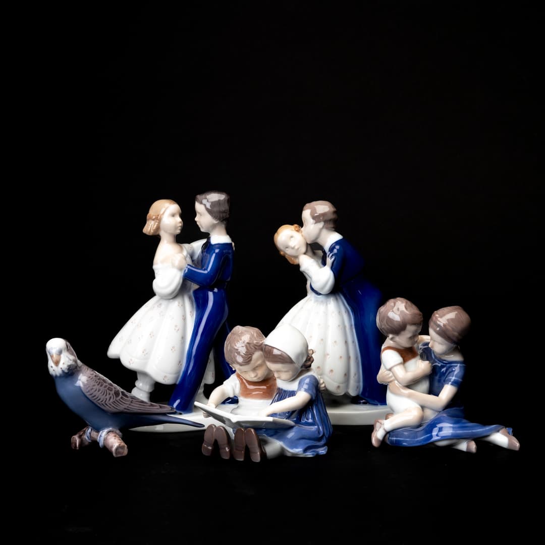 FIGURINER, 5 st, porslin, Claire Weiss, Ingeborg Plockross och Svend