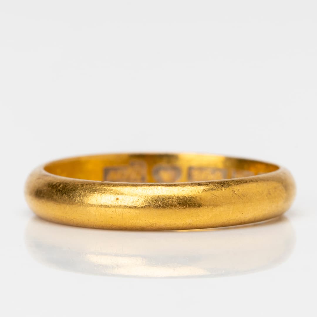 RING, guld, 23K, Åbergs Eftr A G, Sundsvall, 1924.