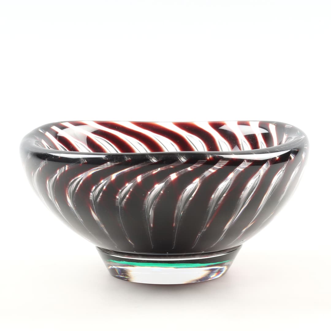 EDVIN ÖHRSTRÖM. Skål, glas, "Ariel", Orrefors, signerad.