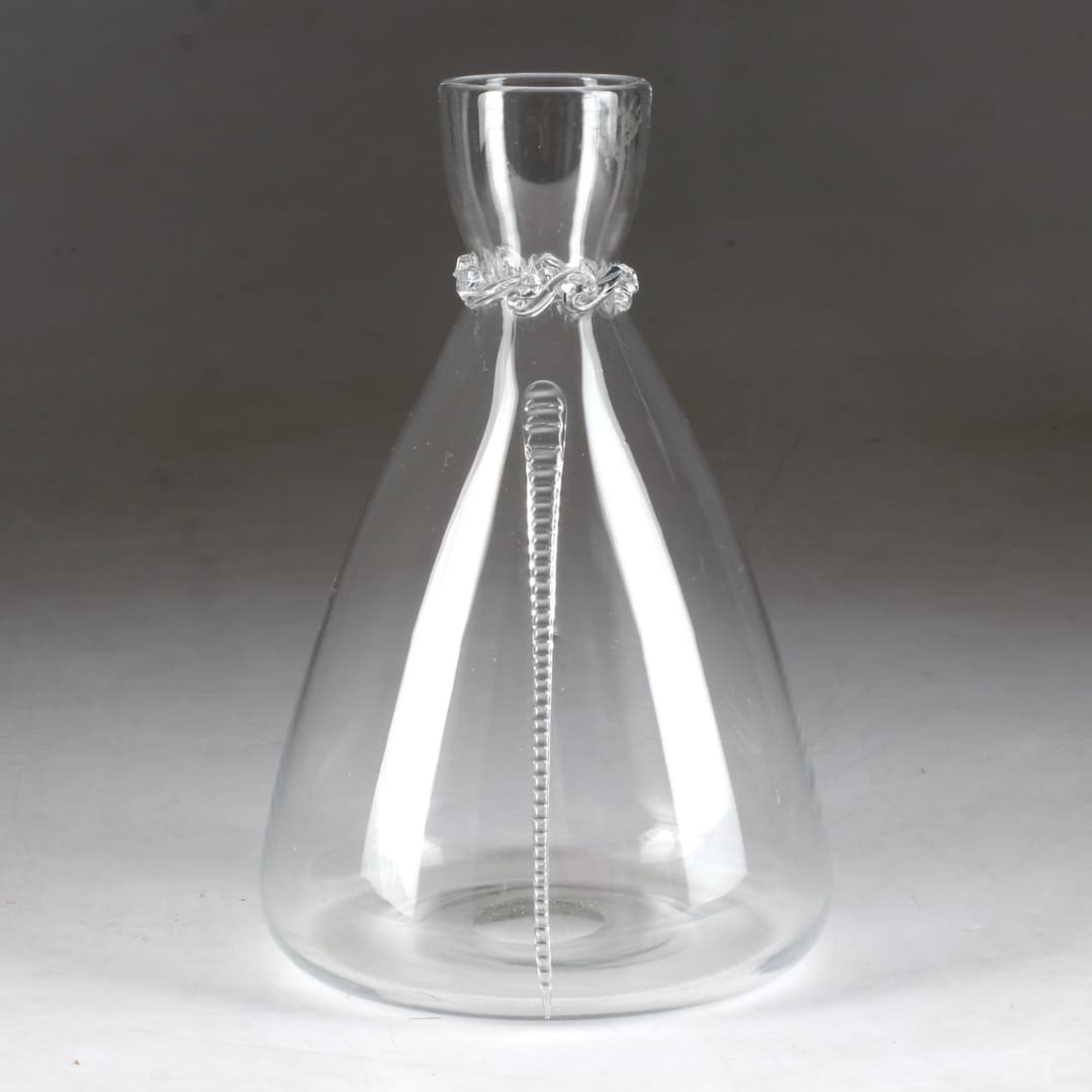 GERDA STRÖMBERG. Flaska, glas, Strömbergshyttan, 1900-tal.