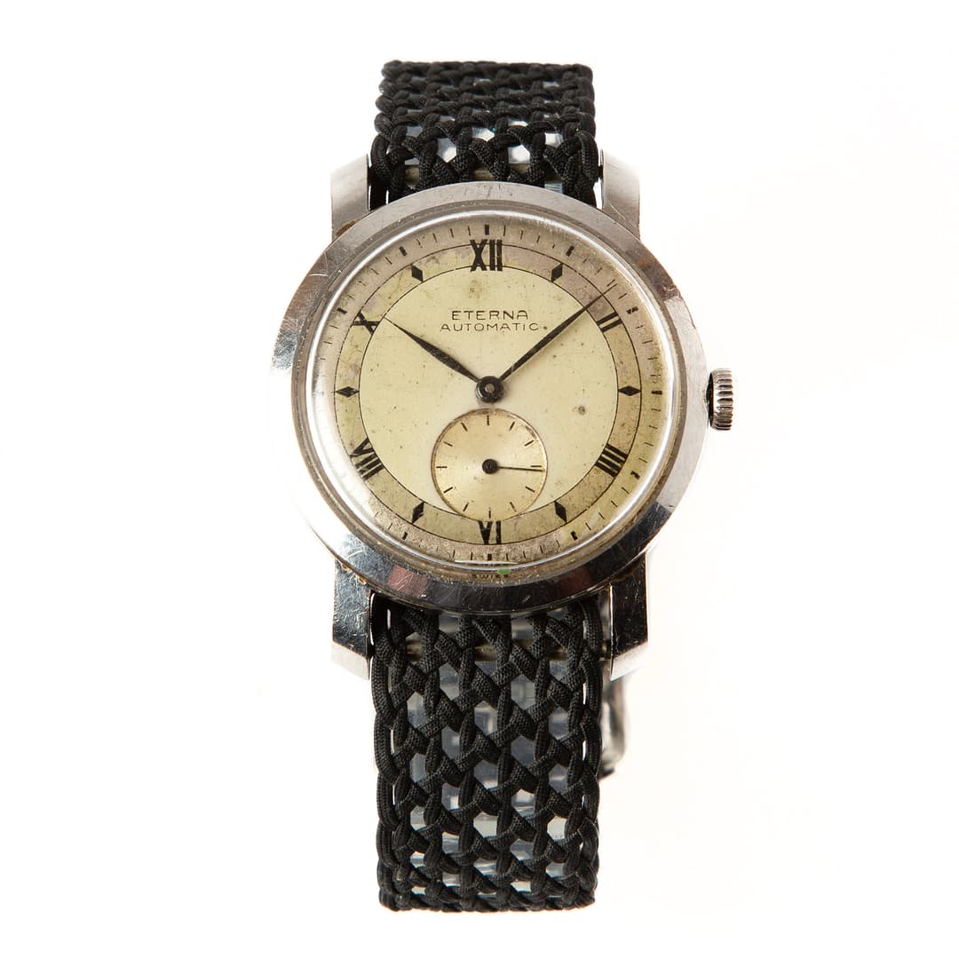 ETERNA, armbandsur, 34,5 mm, stål, 1940-tal.