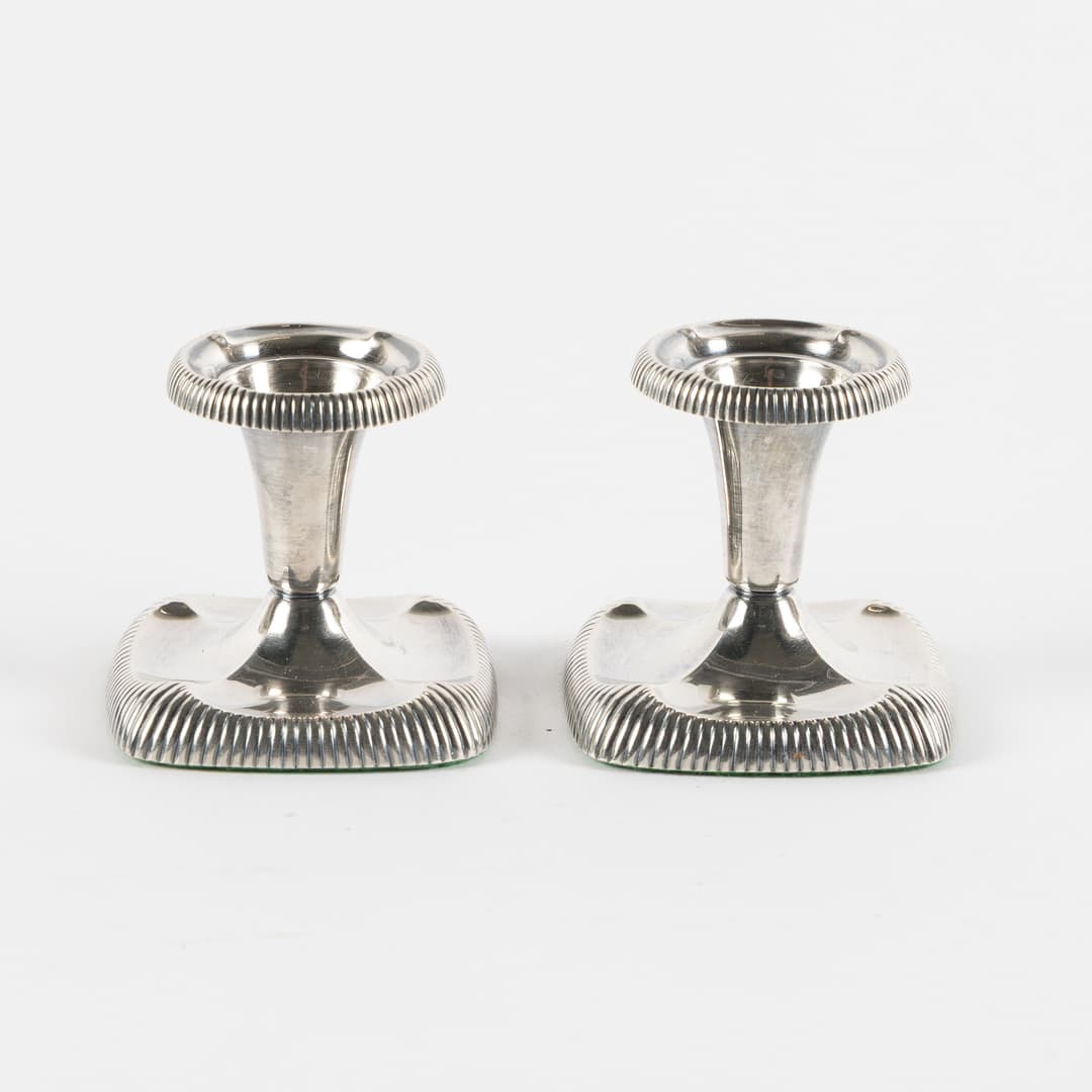 LJUSSTAKAR, ett par, silver, Th. Marthinsen, Norge 1900-tal.