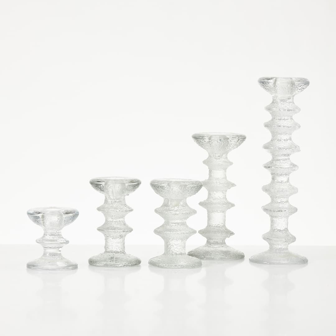 TIMO SARPANEVA. "Festivo", ljusstakar, 5 st, Iittala, formgivningsår 1966.