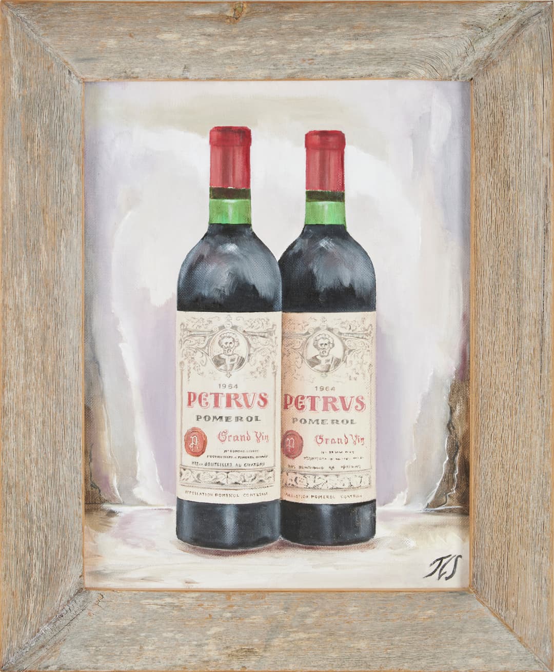 TOMMY G SUNDMAN. (Född 1952). "Château Pétrus 1964", olja på duk