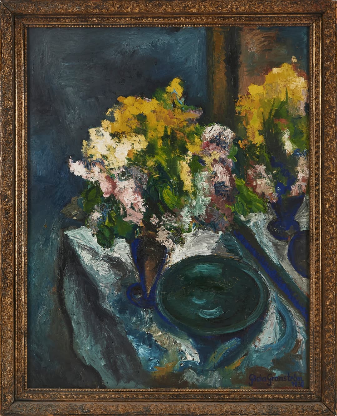 GÖSTA GRANSTRÖM (1908-1957) Stilleben, olemålning på duk, signerad