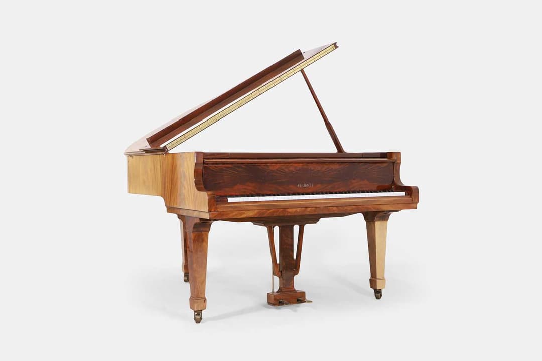 A Feurich mahogany-cased grand piano circa 1977