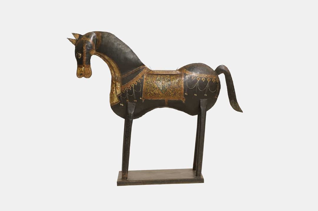 An iron Hispano-Moresque horse late 19th/early 20th century, Spanish