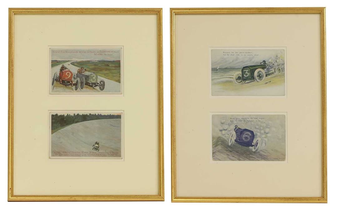S F Hess Co. Cobb Shinn early racing postcards circa 1911