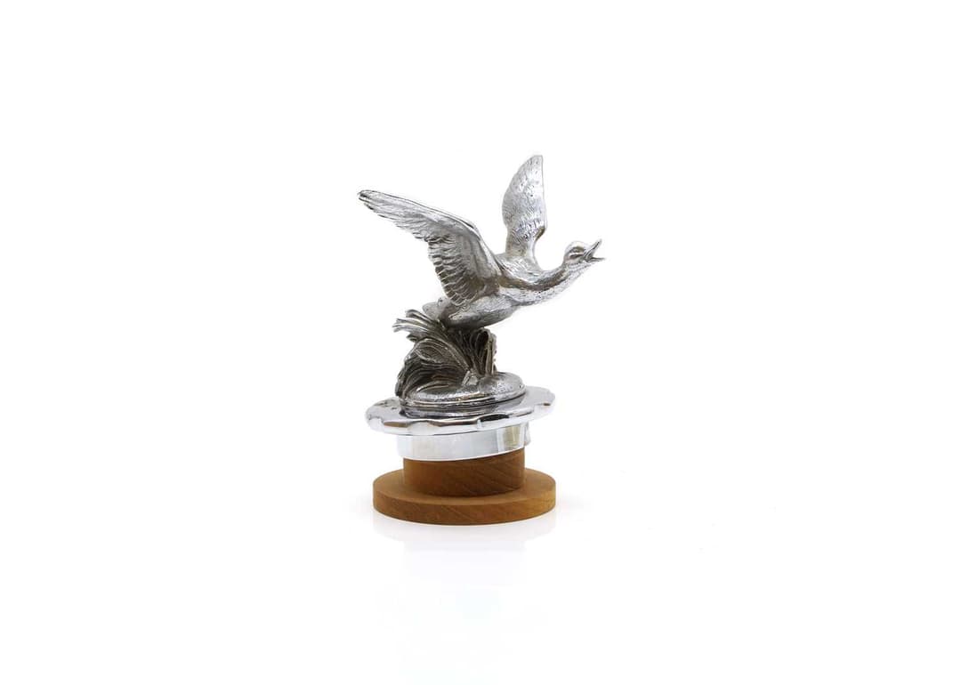 A Desmo 'Flying Goose' radiator mascot