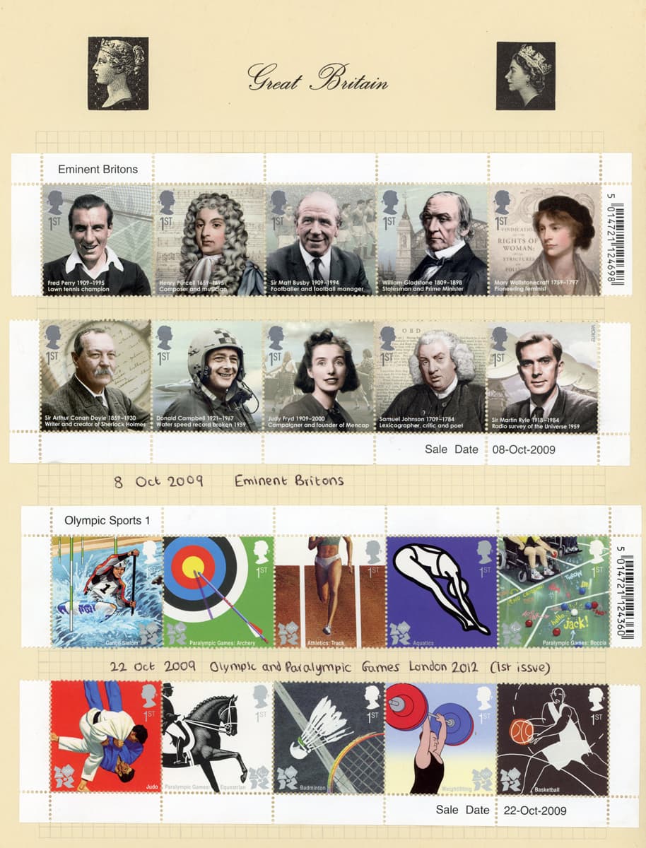 Great Britain Elizabeth II stamps in nine albums from 1952 Wildings