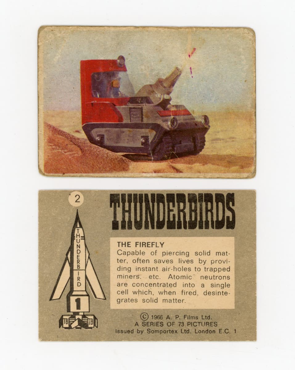 A set of 73 Somportex ‘Thunderbirds (coloured)’ trade cards, together