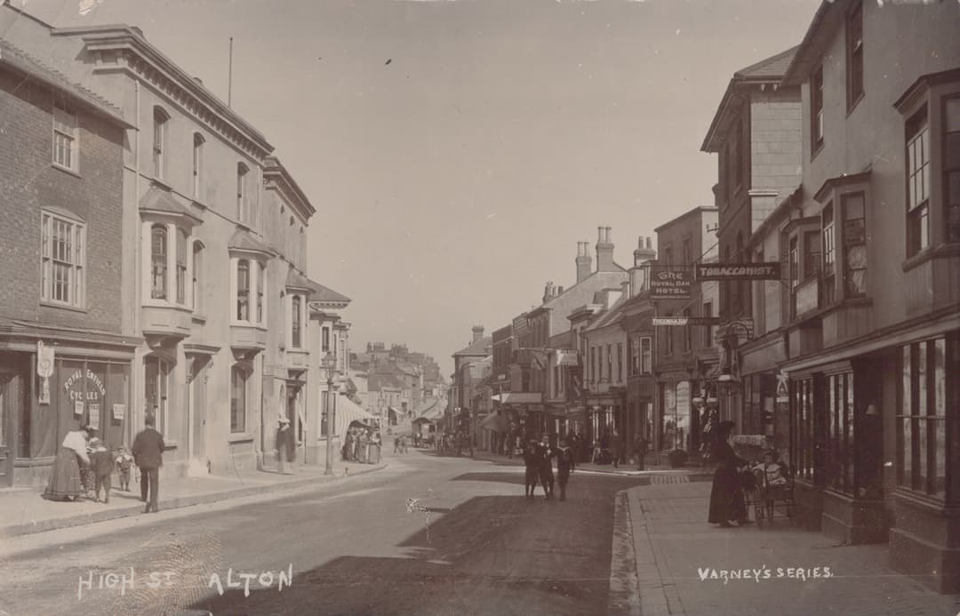 A collection of approximately 105 postcards of Alton, Hampshire, including