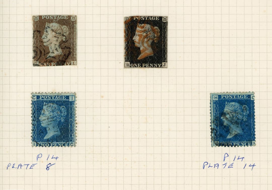 Great Britain stamps in seven albums from 1840 1d black used, 1841