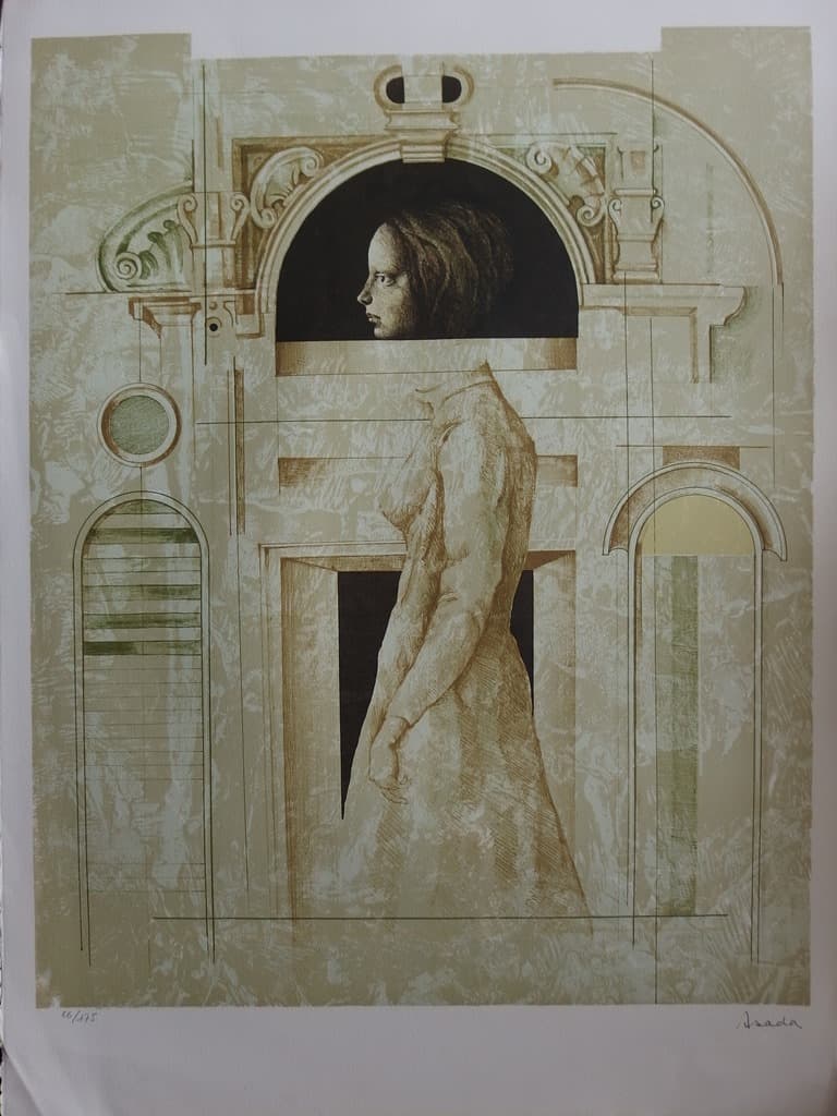 Hiroshi ASADA - L’architecture renaissance, Lithographie originale