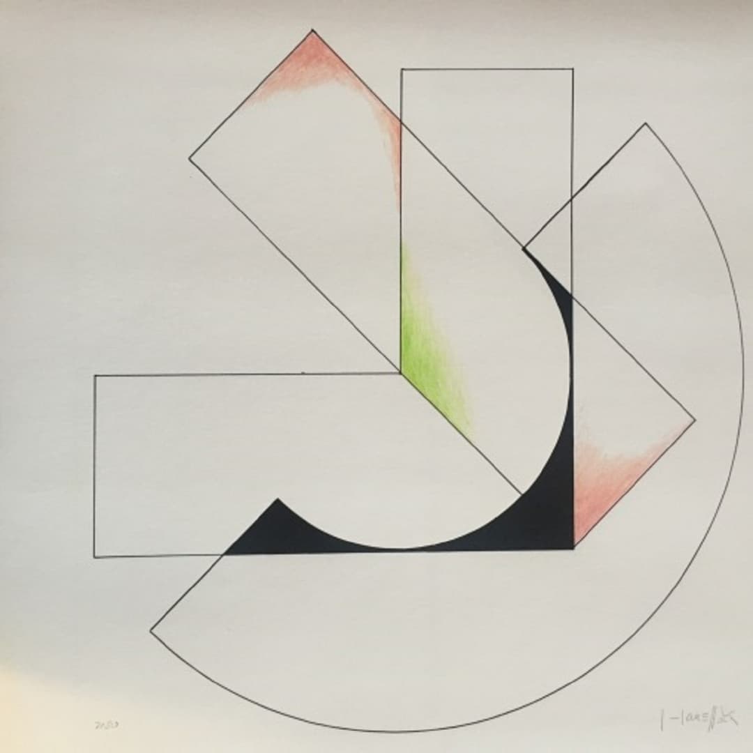 Gottfried HONEGGER - Structures géométriques, 2015 - Lithographie