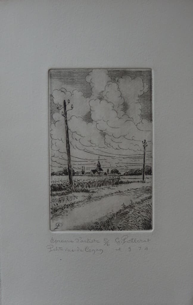Gilbert POILLERAT - Petite vue de Conan - Gravure